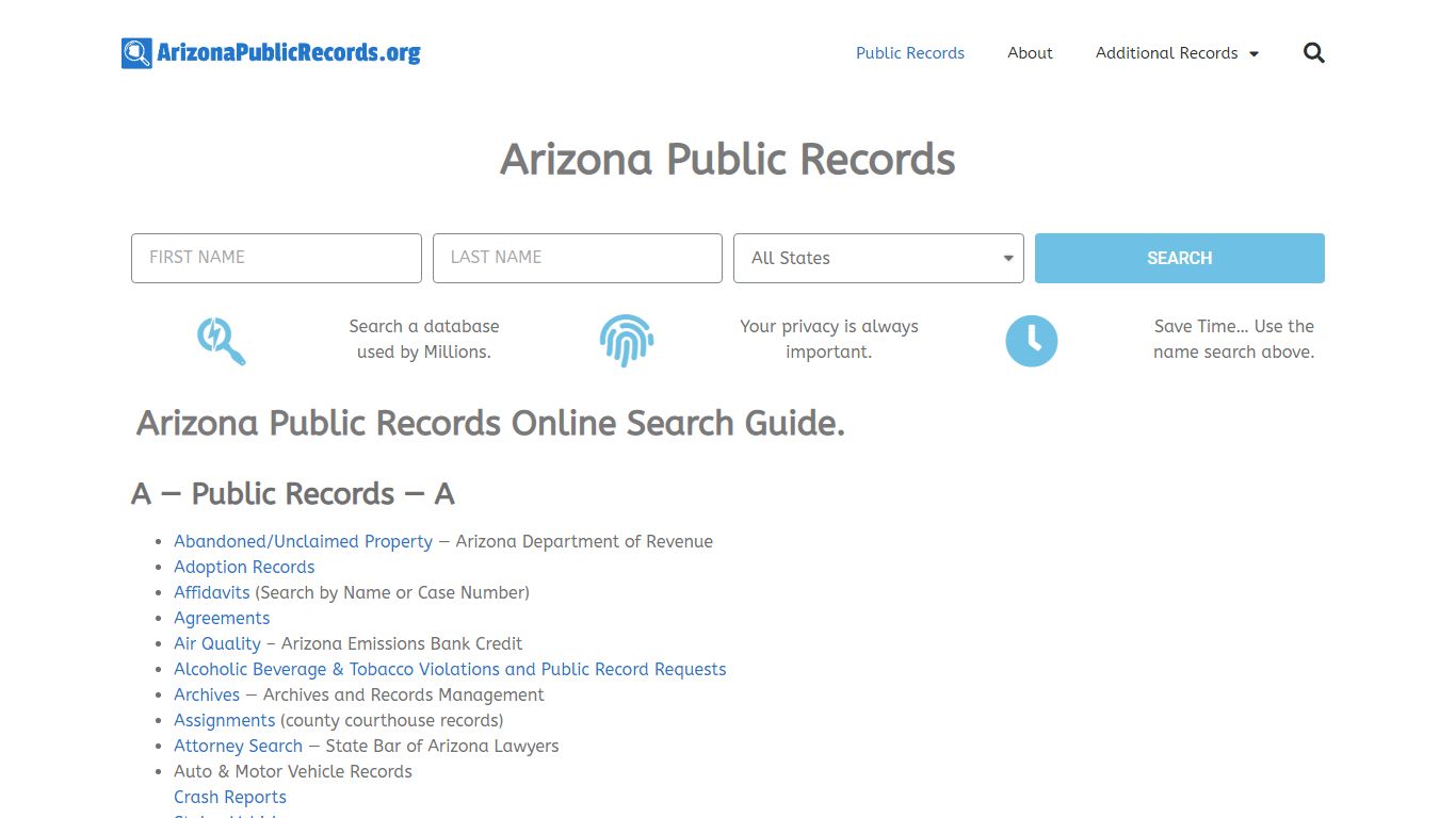 State of Arizona Public Records Guide: ArizonaPublicRecords.org